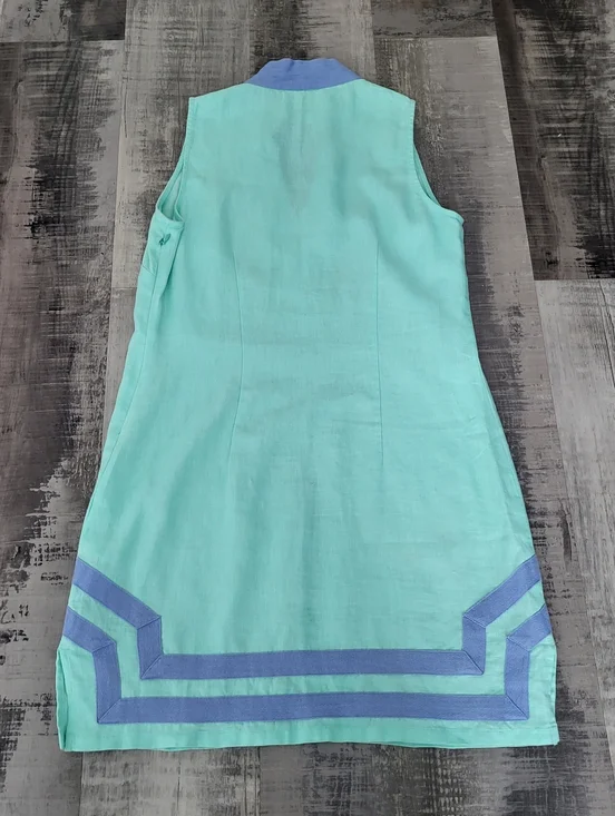 STS Sail To Sable 100% Linen Sleeveless Tunic Dress Size Small Beach Flawed - Picture 5 of 9